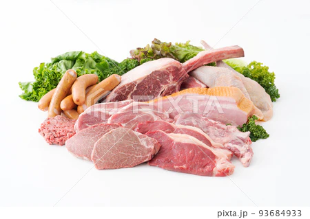 肉がカットされた画像です